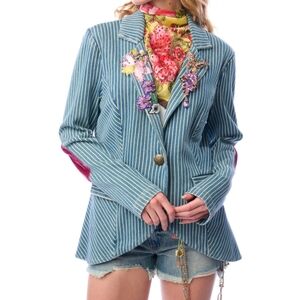 Alaia Striped Denim Blazer (3/24/26)